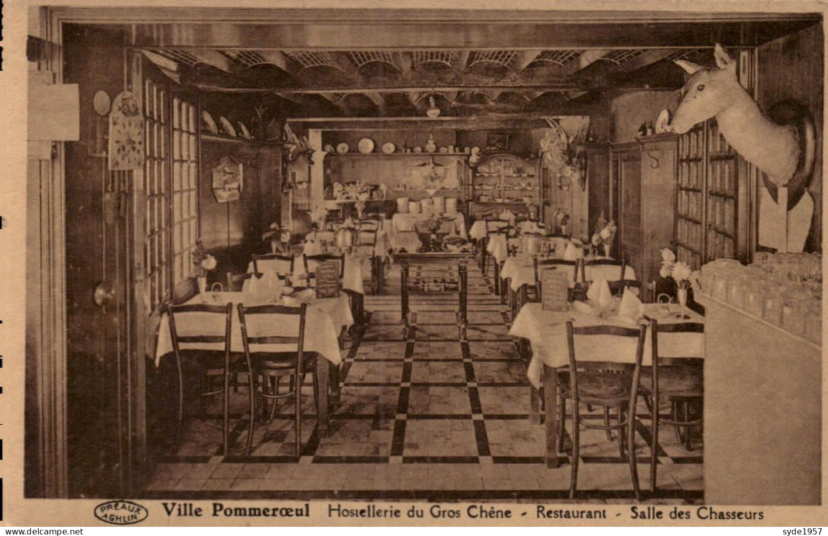 POMMEROEUL  - Hostellerie Du Gros Chêne Restaurant Salle Des Chasseurs - Bernissart