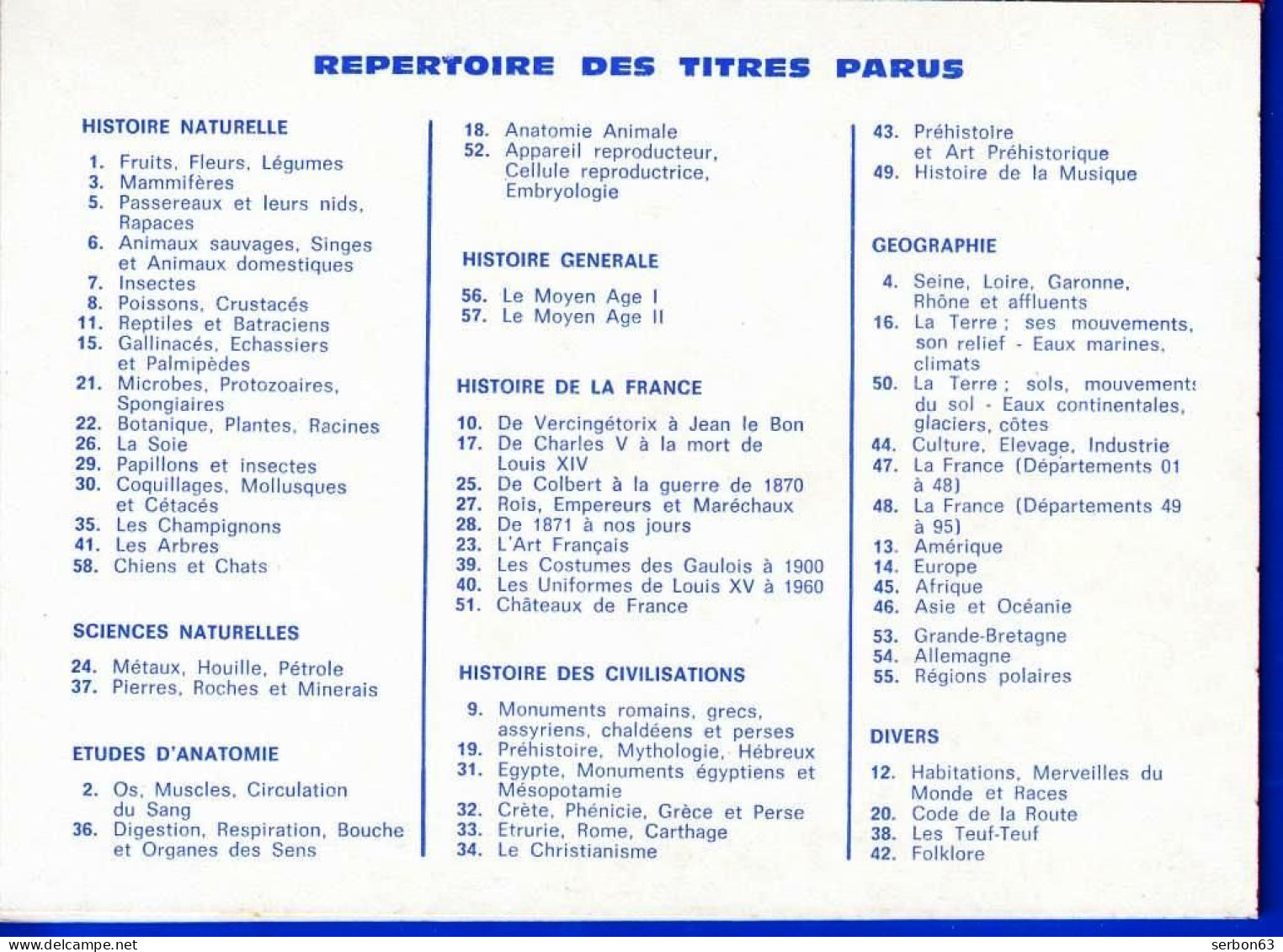 VOLUMÉTRIX LIVRET ÉDUCATIF NEUF N° 29 HISTOIRE NATURELLE INSECTES PAPILLONS ET DIVERS  - VOIR NOTRE SITE Serbon63 - Fiches Didactiques