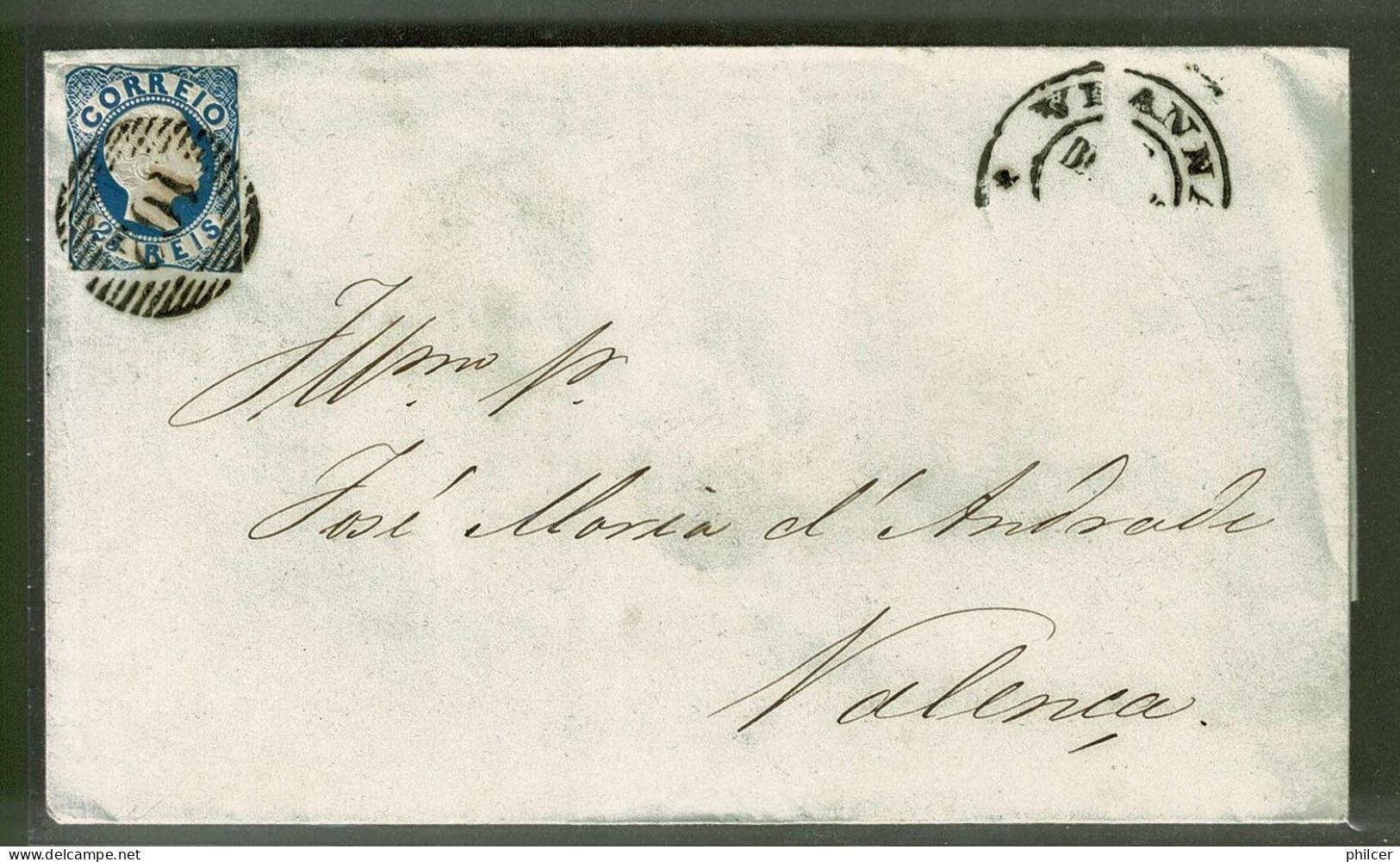 Portugal, 1856, # 12, Viana-Valença - Storia Postale