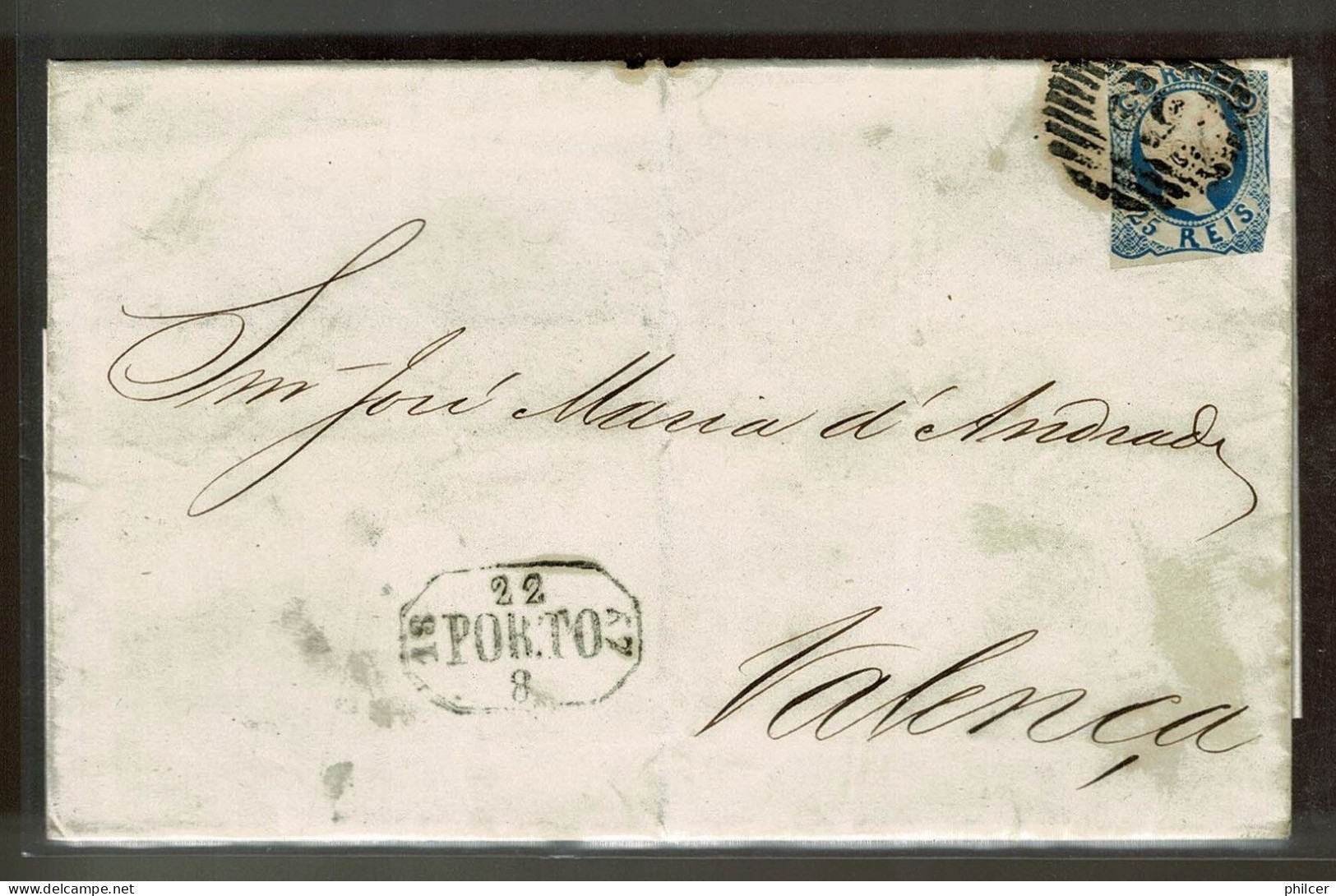 Portugal, 1857, # 12, Porto-Valença - Briefe U. Dokumente