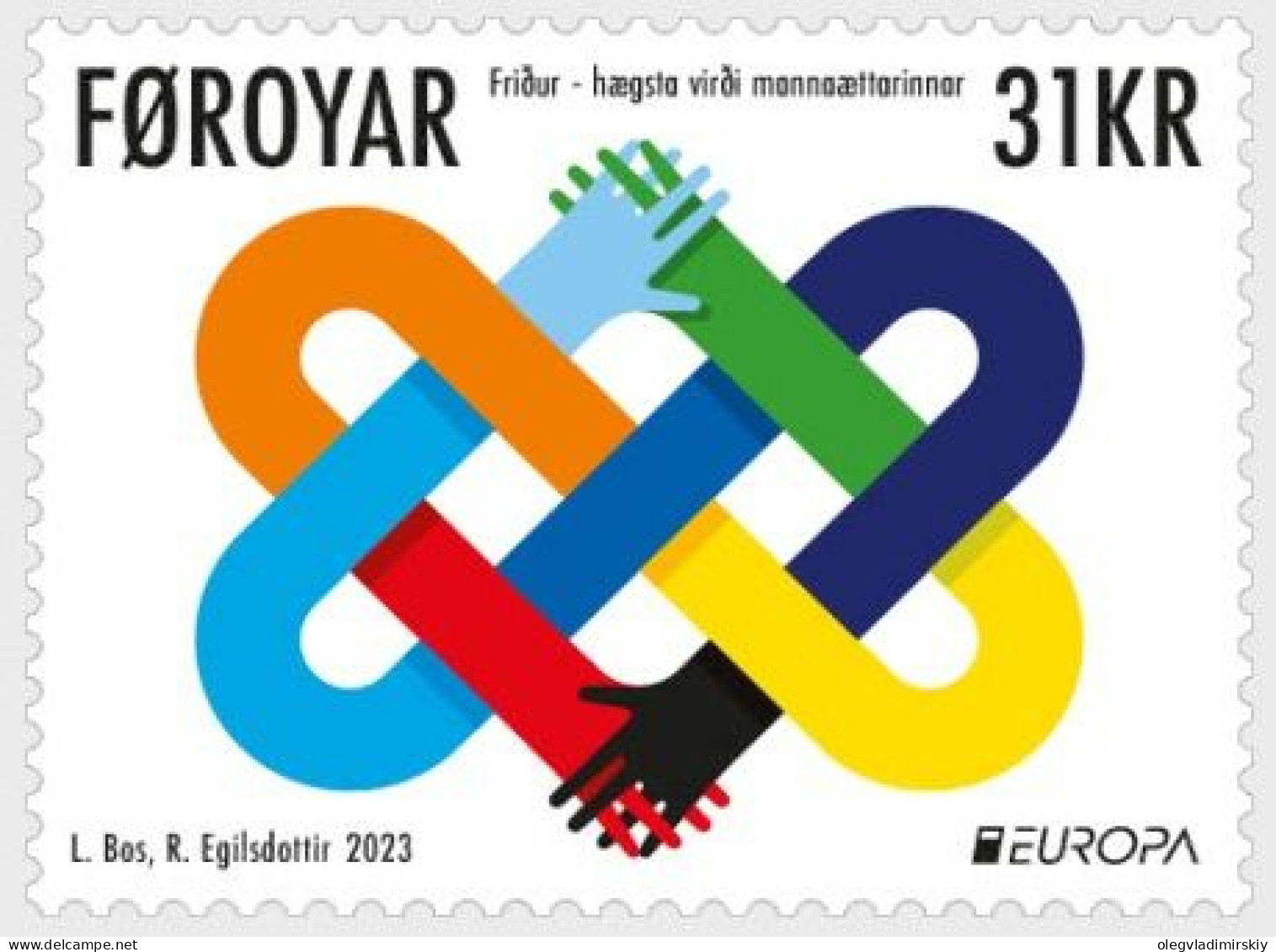 Faroe Islands Denmark 2023 Europa CEPT Peace Stamp Mint - Unused Stamps