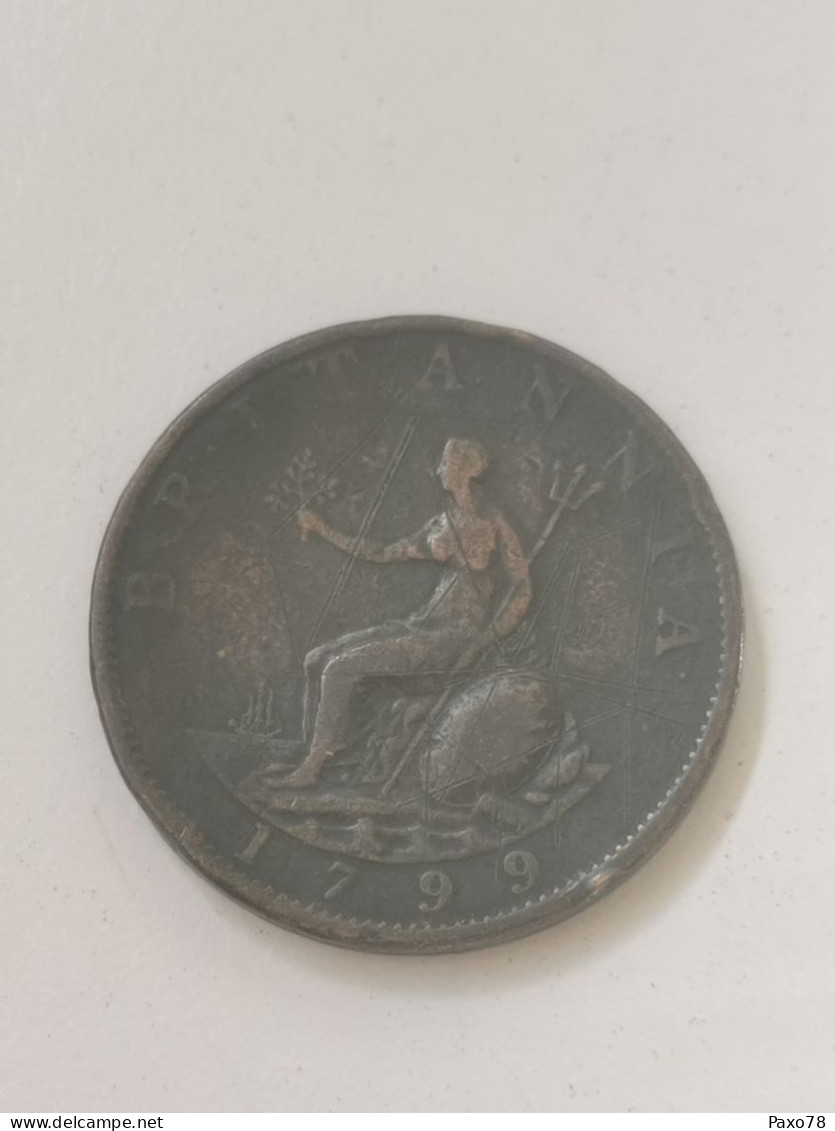 ½ Penny - George III 3rd Issue 1799 - I. 1/2 Crown