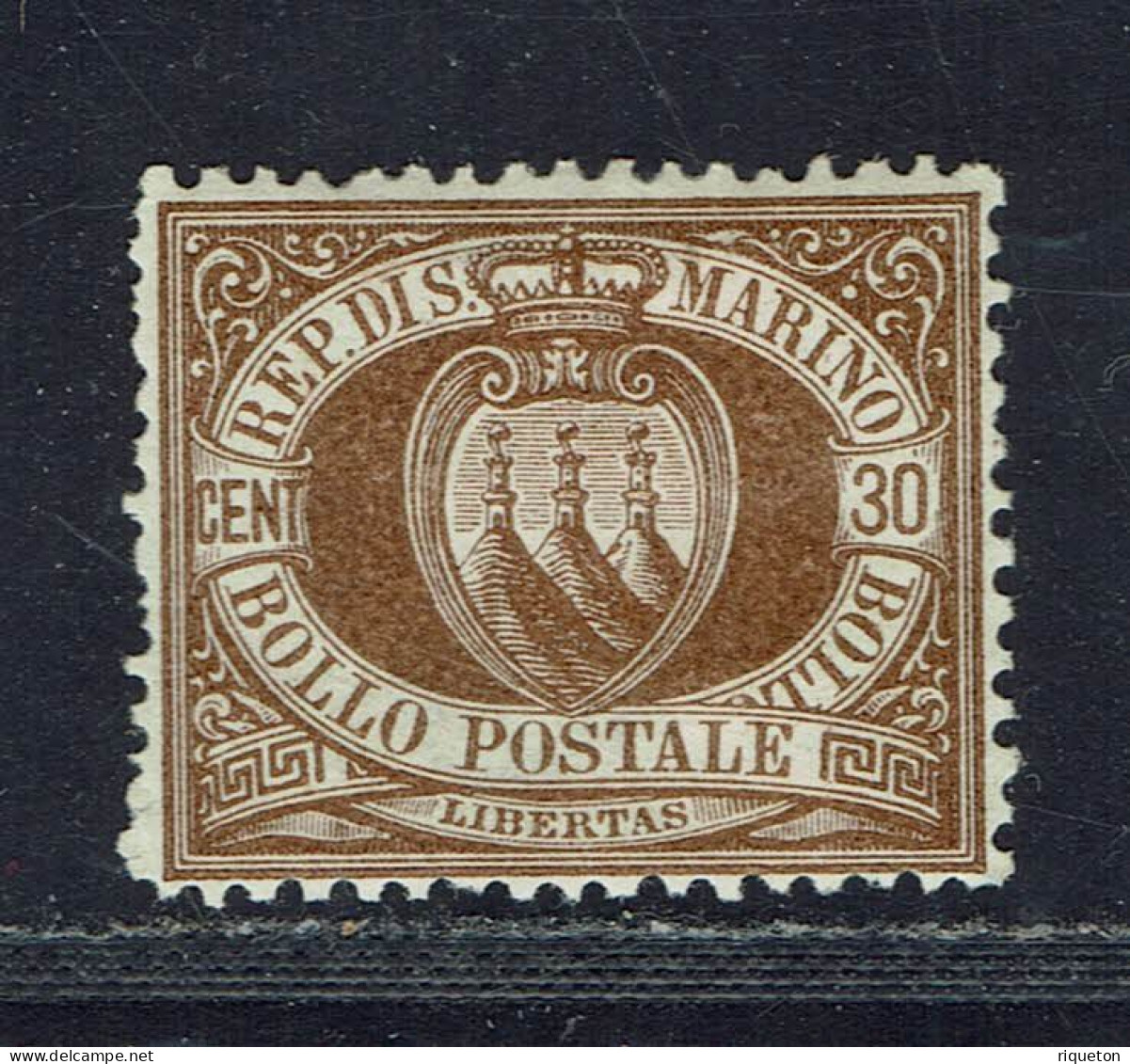 Saint-Marin. 1877-90. N° 6 Neuf Charnière. X . TB. - Unused Stamps