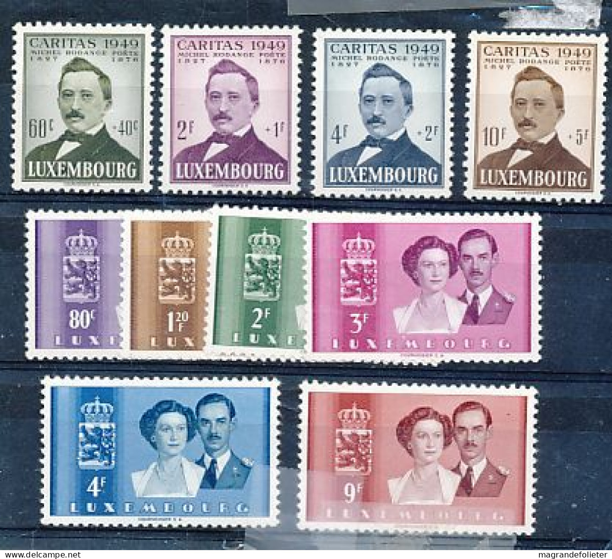 TIMBRE STAMP ZEGEL  LUXEMBOURG 429-432 ET 465-470  XX - Andere & Zonder Classificatie