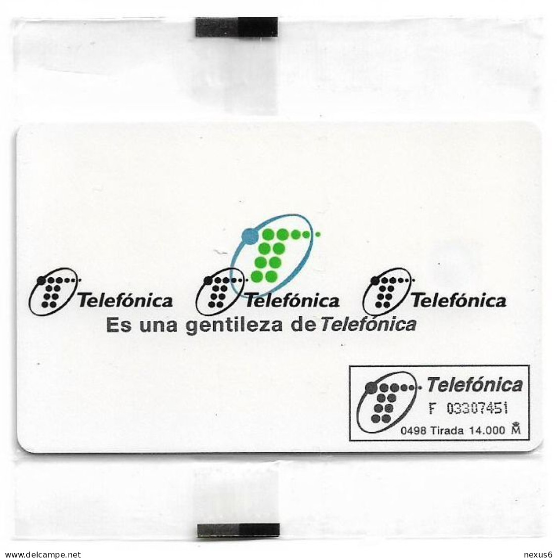 Spain - Telefónica - Imagen 95 - G-016 - 04.1998, 500PTA, 14.000ex, NSB - Emisiones Gratuitas