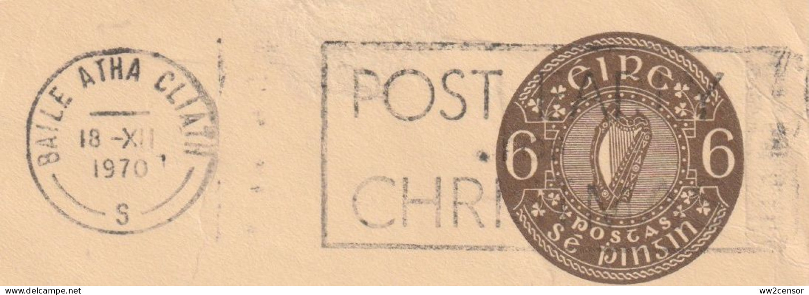 1969 Ireland/Irland 6d Postal Stationery Envelope From Dublin To Cork - High Catalogue Value - Interi Postali
