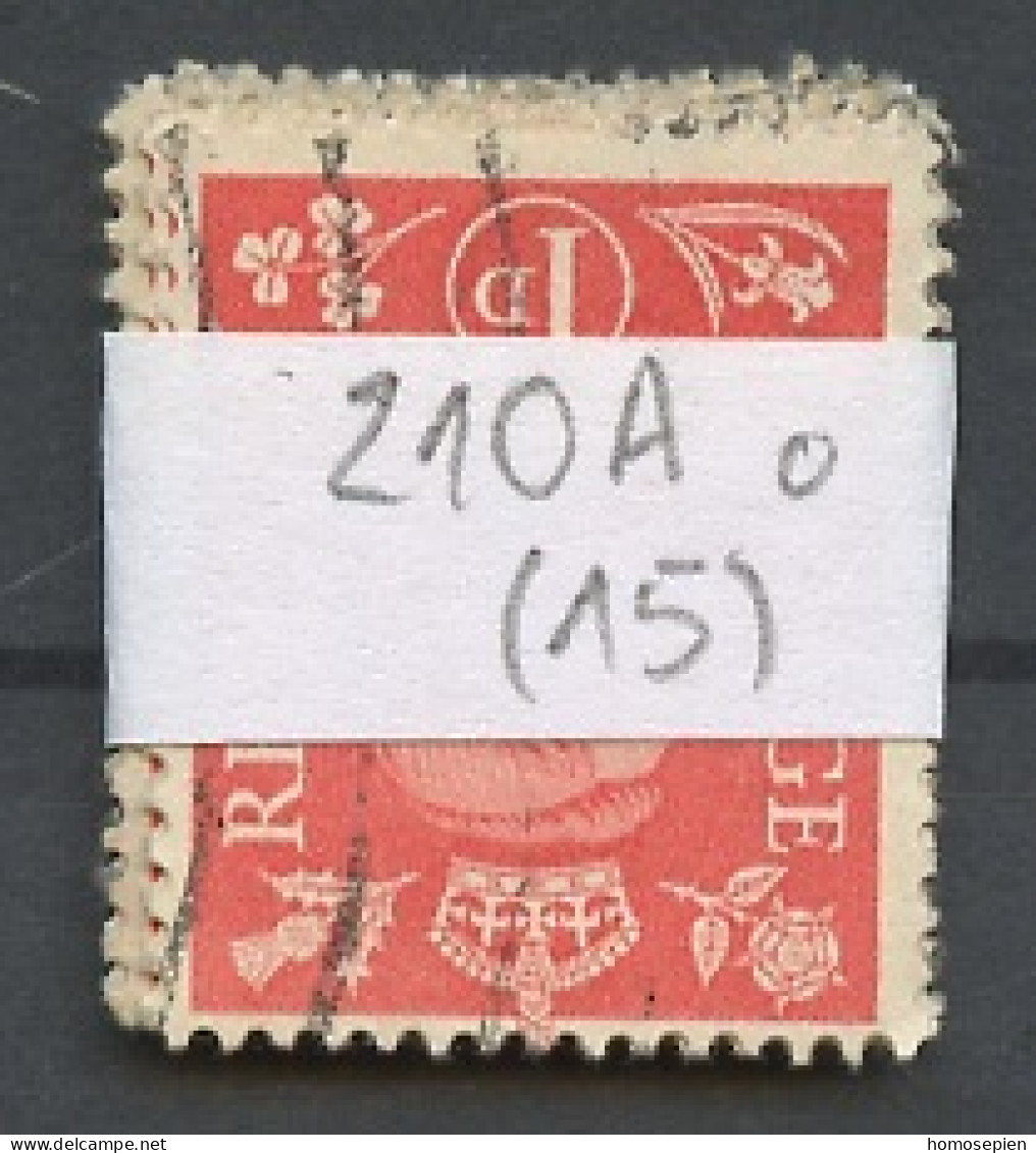 Grande Bretagne - Great Britain - Großbritannien Lot 1937-47 Y&T N°210A - Michel N°199 (o) - Lot De 15 Timbres - Fogli Completi