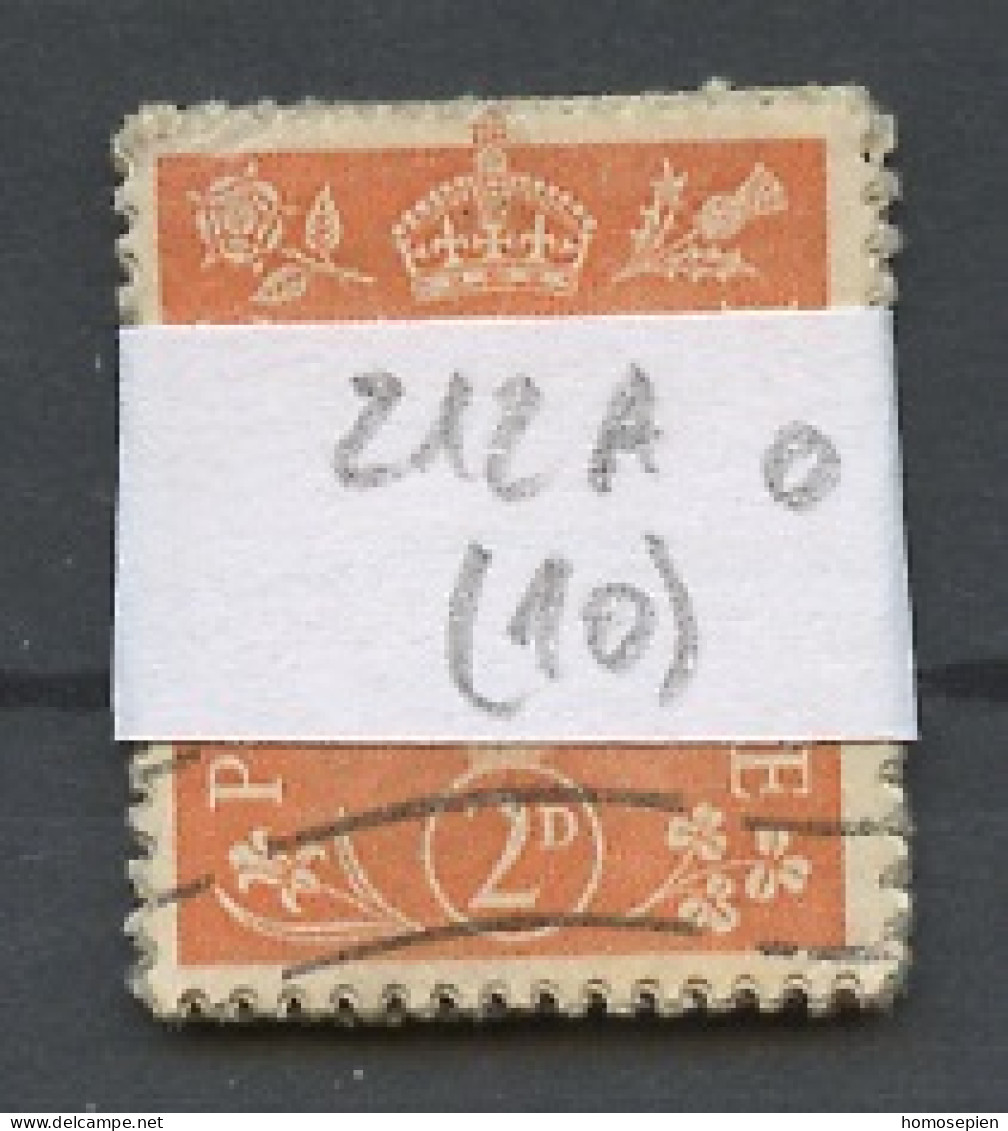 Grande Bretagne - Great Britain - Großbritannien Lot 1937-47 Y&T N°212A - Michel N°201 (o) - Lot De 10 Timbres - Sheets, Plate Blocks & Multiples