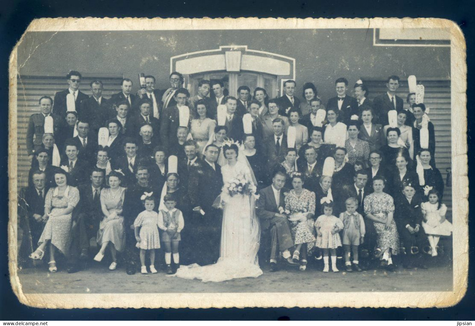 Cpa Carte Photo Du 29 Mariage Breton Coiffe Costumes Bretons -- Photographe Bourdon Plozévet    LANR62 - Plozevet