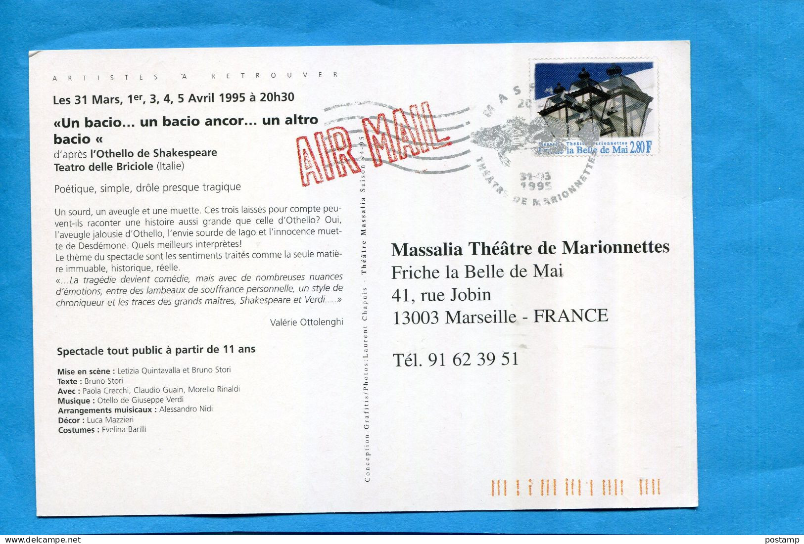 Pseudo Entier Postal -MARSEILLE-carte La  Belle De Mai 2.80FRS??cachet Massalia+flamme Air Mail - Enteros Privados