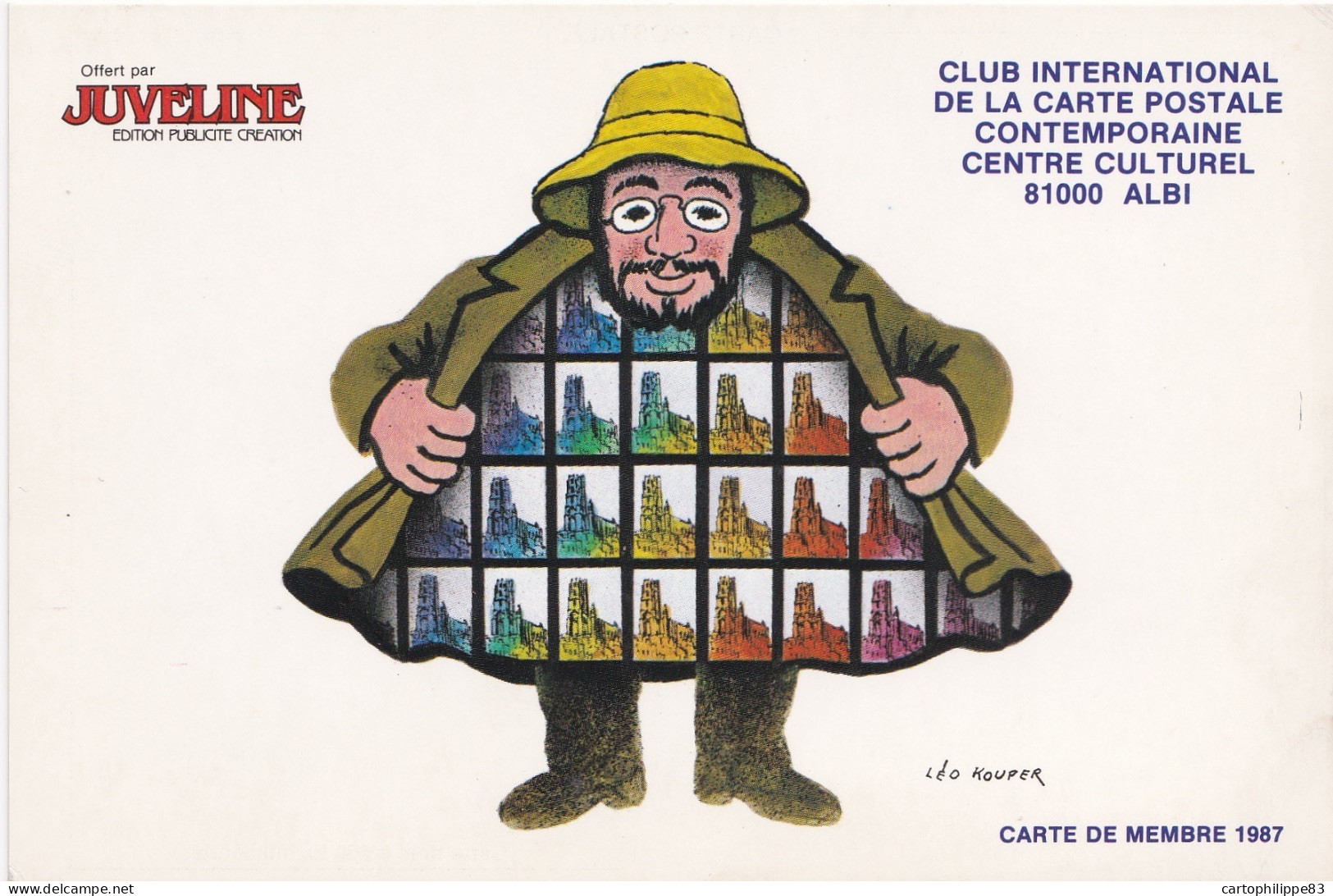 ILLUSTRATEUR. LEO COUPER POUR LE CICPC CARTE DE MEMBRES 1987 - Kouper