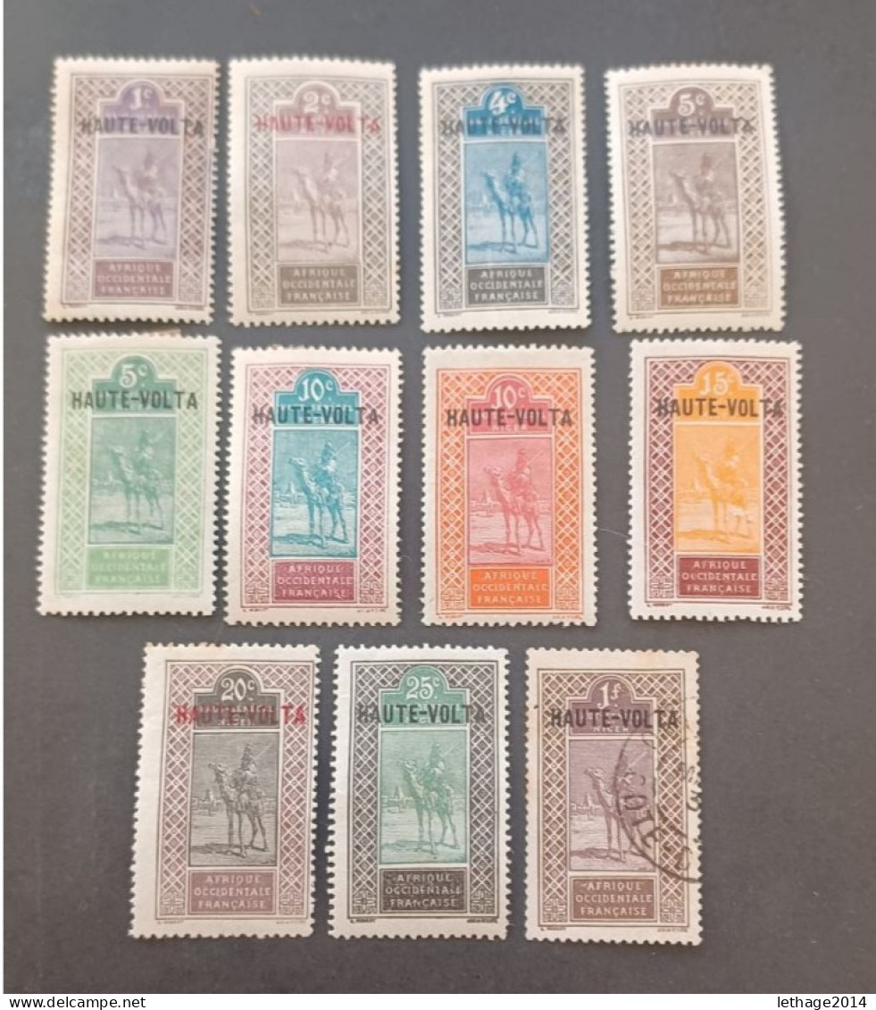 FRANCE COLONIE HAUTE VOLTA 1920 TUAREG OVERPRINT HAUTE VOLTA CAT YVERT N 1-2-3-24-4-26-5-6-7-27-15 MNHL OBLITERE - Unused Stamps