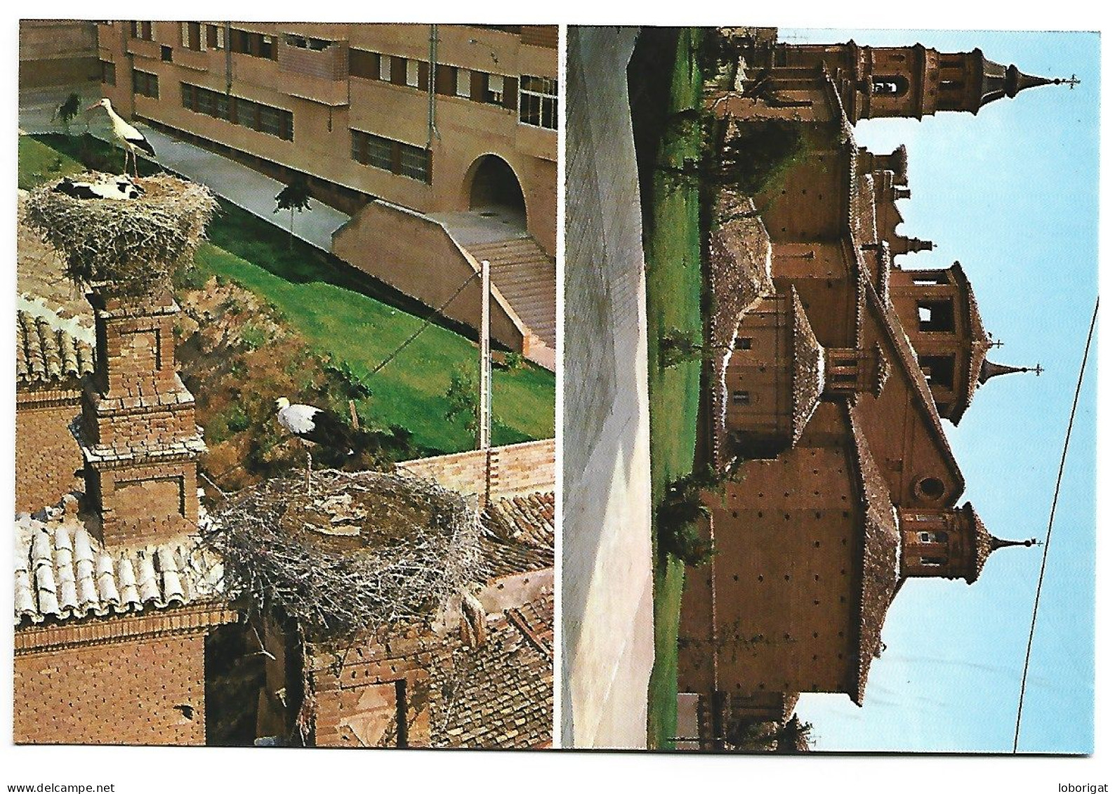 IGLESIA DE SAN MIGUEL. VISTA POSTERIOR  Y NIDOS DE CIGUEÑAS.- ALFARO - LOGROÑO.- ( ESPAÑA ) - La Rioja (Logrono)