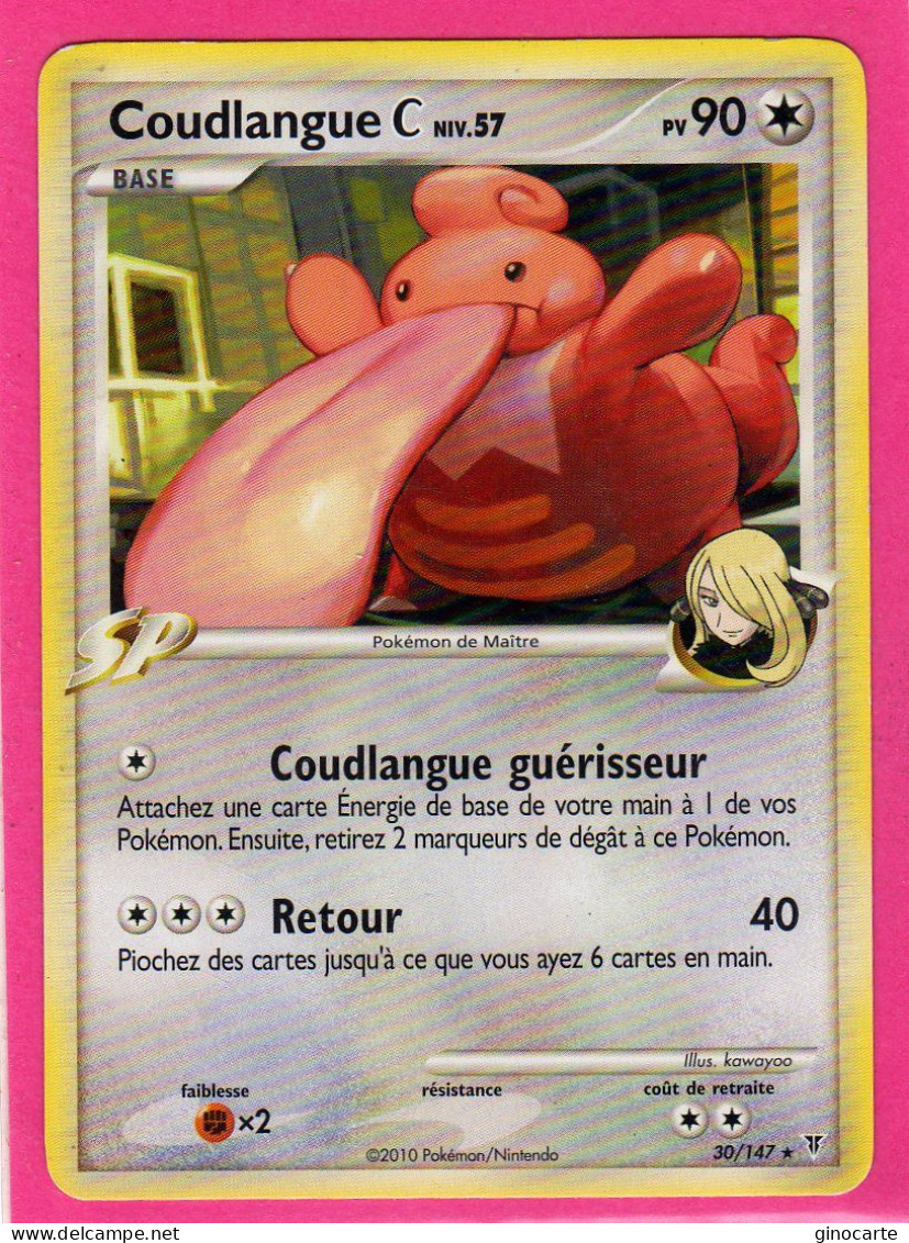 Carte Pokemon Francaise 2010 Platine Vainqueur Suppreme 30/147 Coudlangue 90pv Bon Etat - Platinum