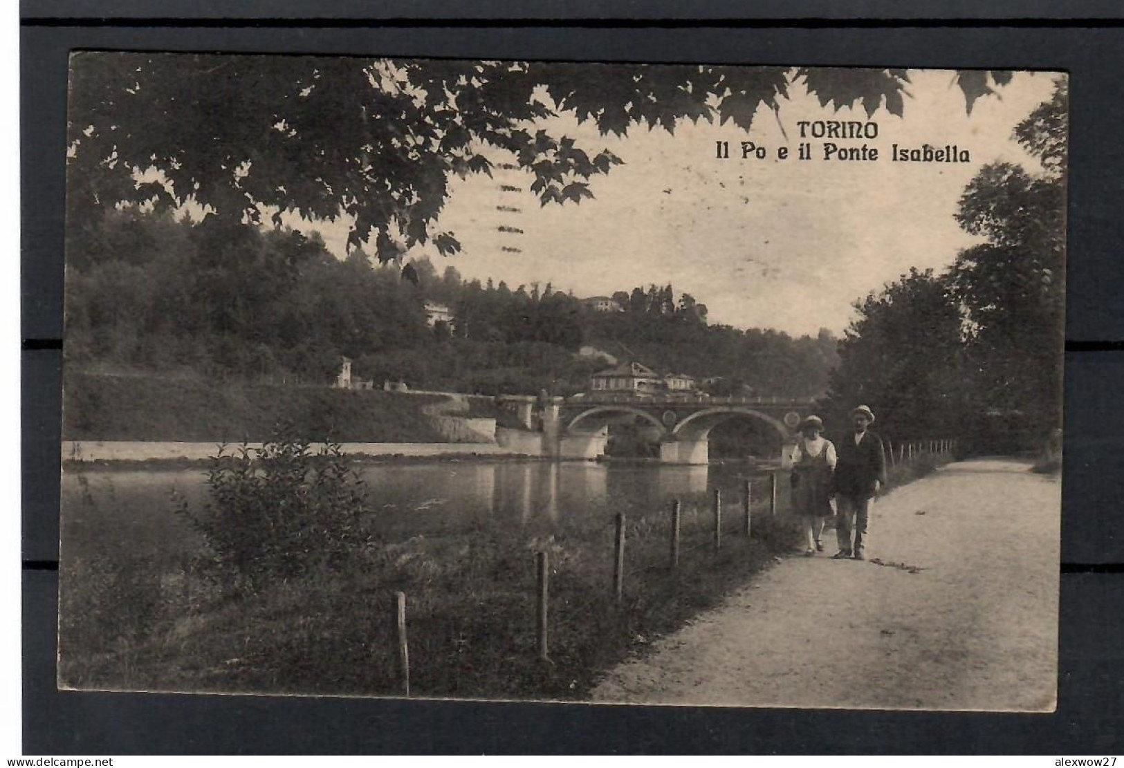 Torino 1923 Po E Ponte Isabella  Viaggiata / Animata - Fiume Po