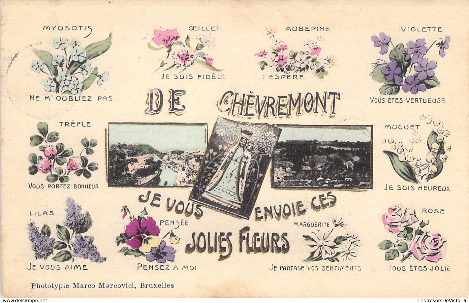 BELGIQUE - CHEVREMONT - Je Vous Envoie Ces Jolies Fleurs De Chèvremont - Carte Postale Ancienne - Altri & Non Classificati