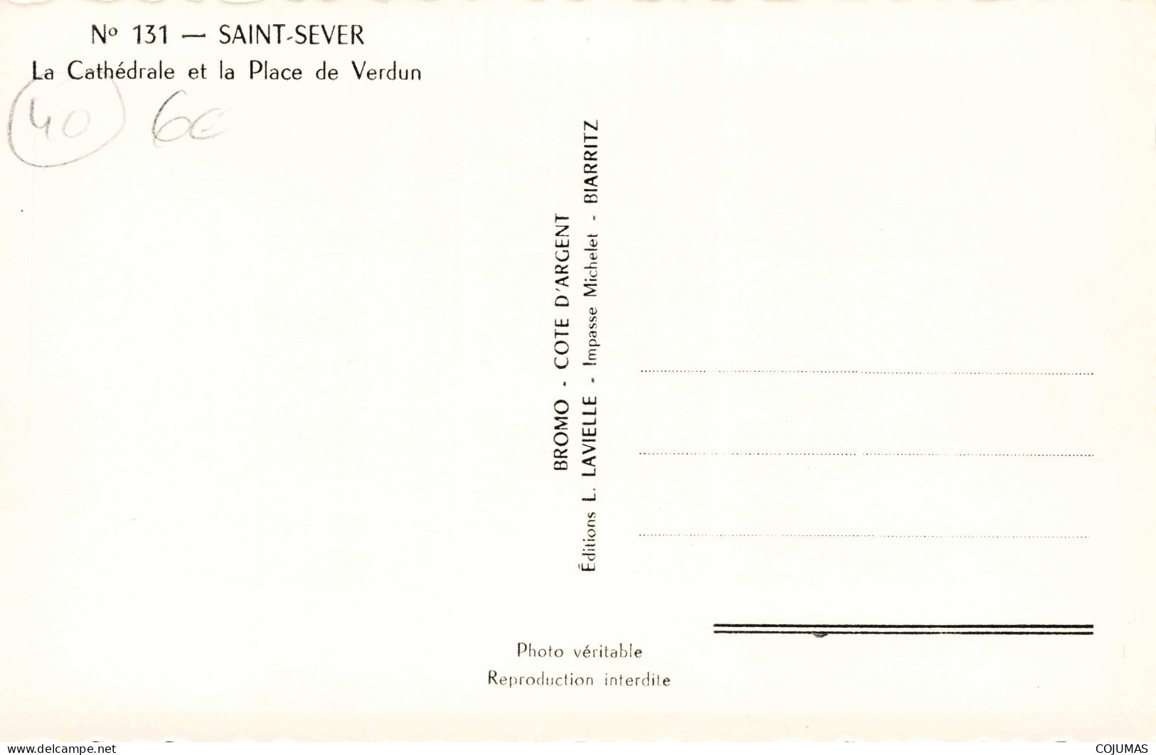 40 - SAINT SEVER - S15773 - La Cathédrale Et La Place De Verdun - CPSM 14x9 Cm - Saint Sever