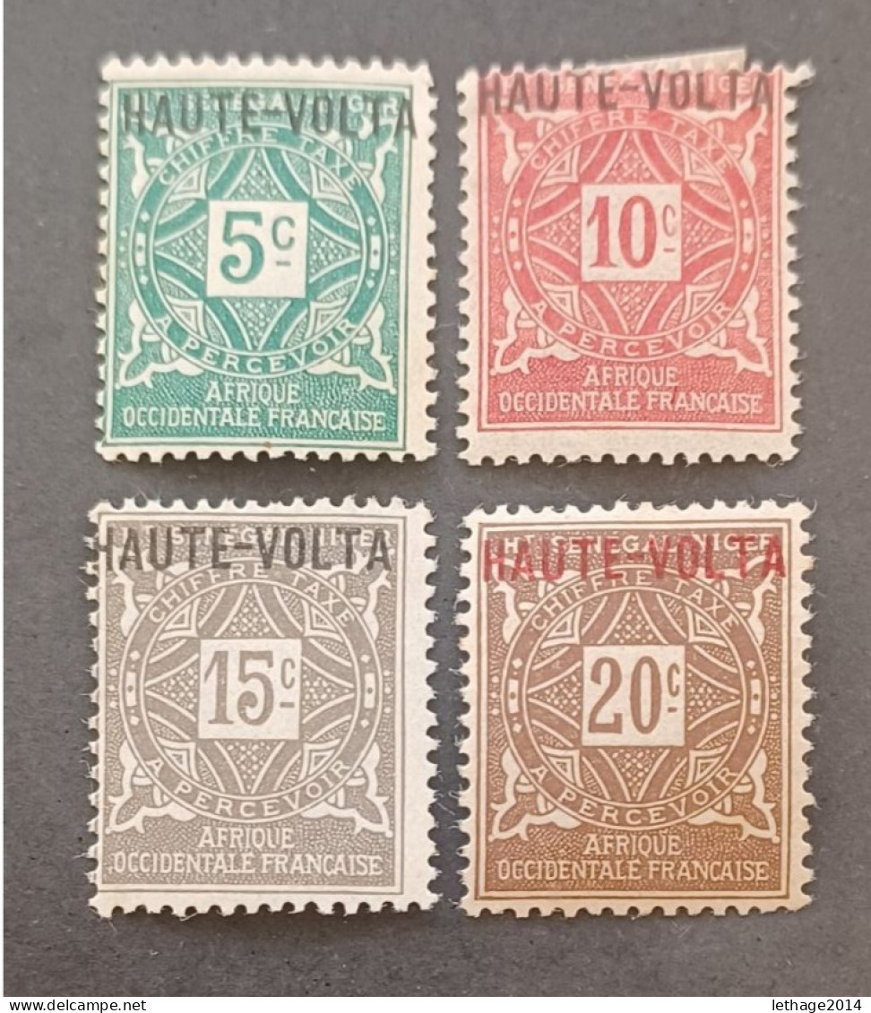 FRANCE COLONIE HAUTE VOLTA 1920 TAXE CAT YVERT N 1-2-3-4 MNH MNHL - Neufs