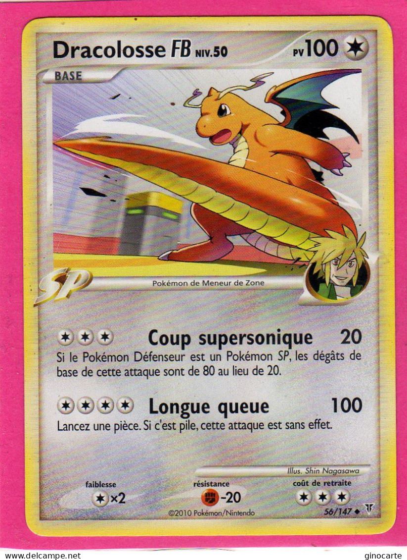 Carte Pokemon Francaise 2010 Platine Vainqueur Suppreme 56/147 Dracolosse 100pv Bon Etat - Platine