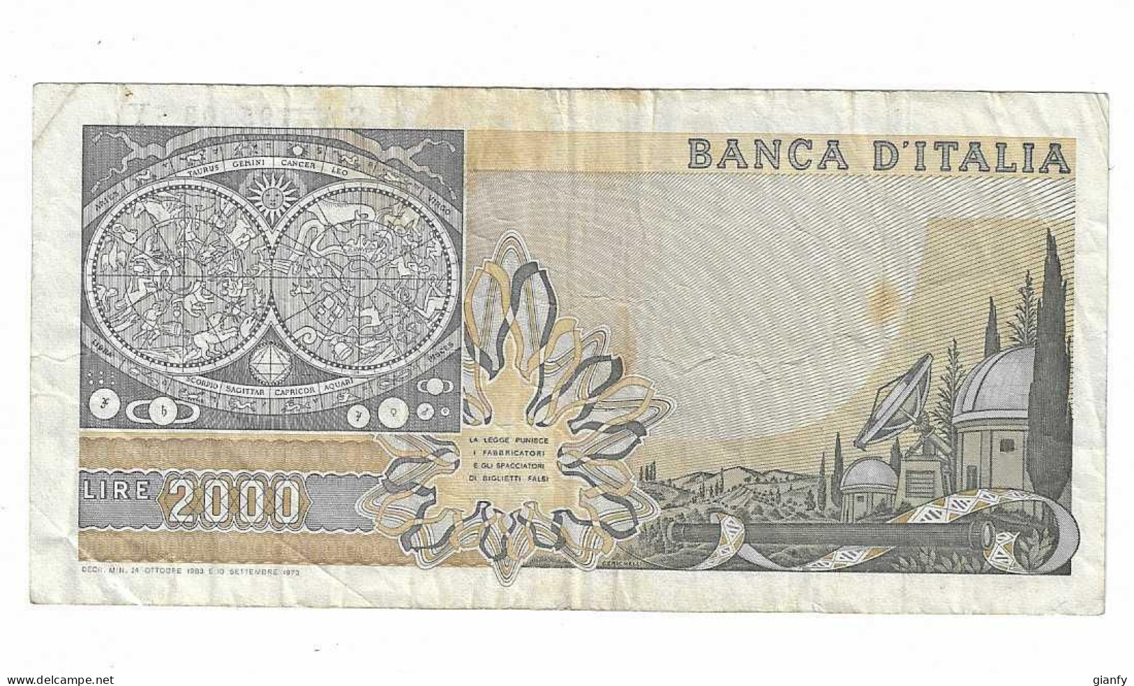 REPUBBLICA 2000 LIRE "EVANGELISTA TORRICELLI" 24.10.1983 B - 2000 Liras