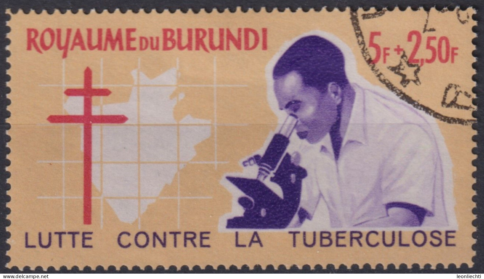 1965 Burundi, Mi:BI 139, Sn:BI B11, Yt:BI 120, Kampf Gegen Tuberkulose / Fight Against Tuberculosis - Used Stamps