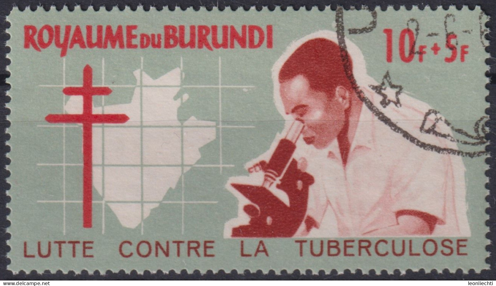 1965 Burundi, Mi:BI 141, Sn:BI B13, Yt:BI 122, Kampf Gegen Tuberkulose / Fight Against Tuberculosis - Usados