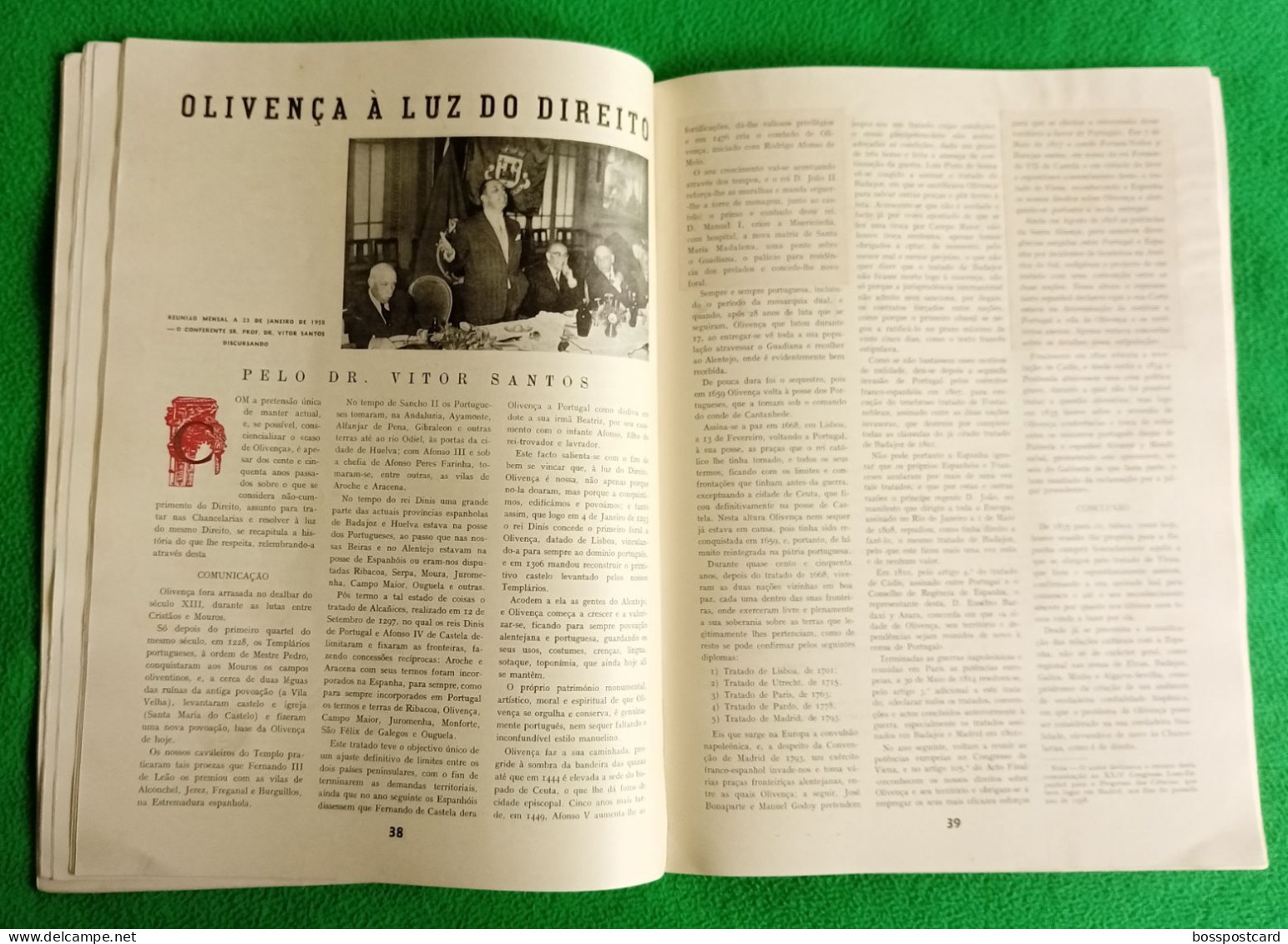 República Portuguesa - Monarquia - Olivença - Número Especial de 1959 - Lisboa - España - Portugal