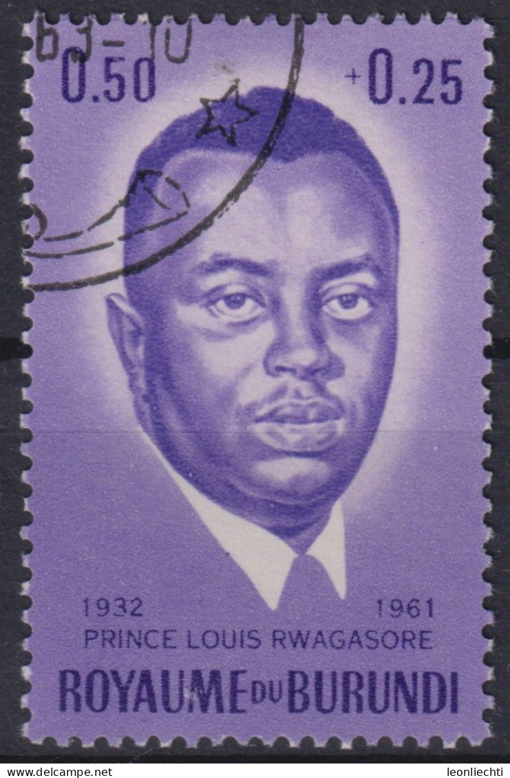 1963 Burundi, Mi:BI 42A, Sn:BI B1, Yt:BI 43, Prince Louis Rwagasore - Usati