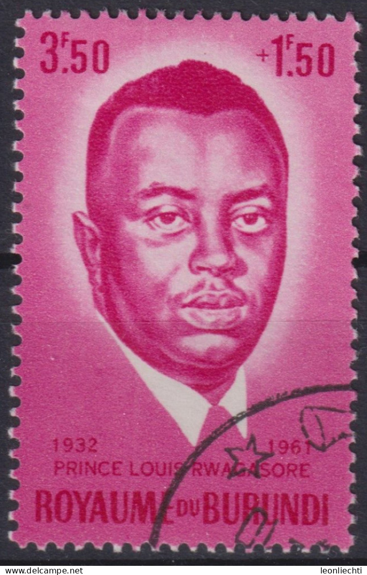 1963 Burundi, Mi:BI 45A, Sn:BI B4, Yt:BI 46, Prince Louis Rwagasore - Oblitérés