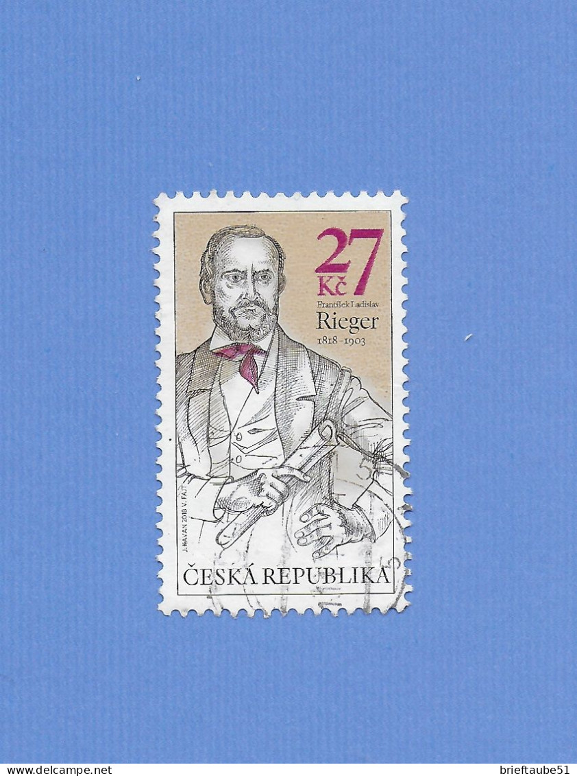 CZECH REPUBLIC 2018  Gestempelt°Used  MiNr. 1005  "Frantisek Ladislav Rieger / Politiker" - Gebraucht