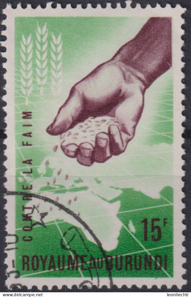 1963 Burundi, Mi:BI 50A, Sn:BI 44, Yt:BI 51, Freedom From Hunger / Freiheit Vom Hunger - Usados