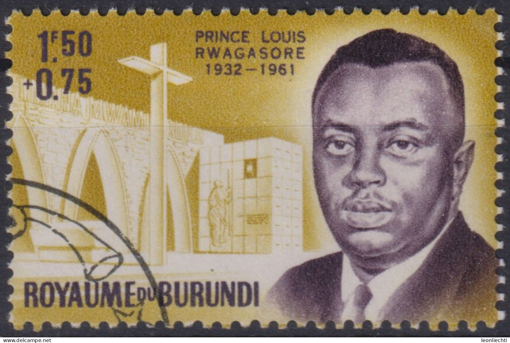 1963 Burundi, Mi:BI 44A, Sn:BI B3, Yt:BI 45, Prince Louis Rwagasore - Used Stamps