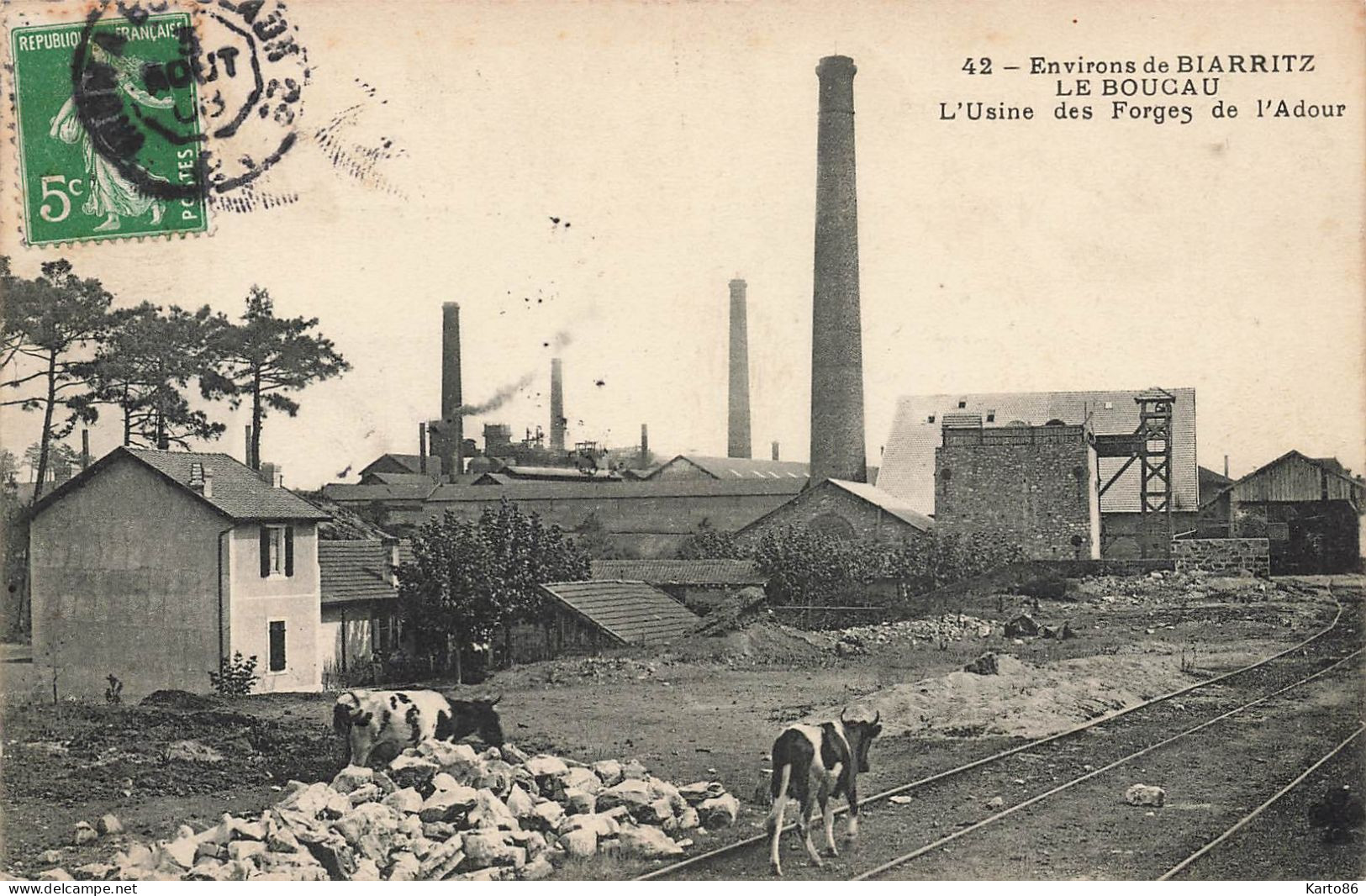 Le Boucau * 1908 * L'usine Des Forges De L'adour * Environs De Biarritz * Industrie - Boucau
