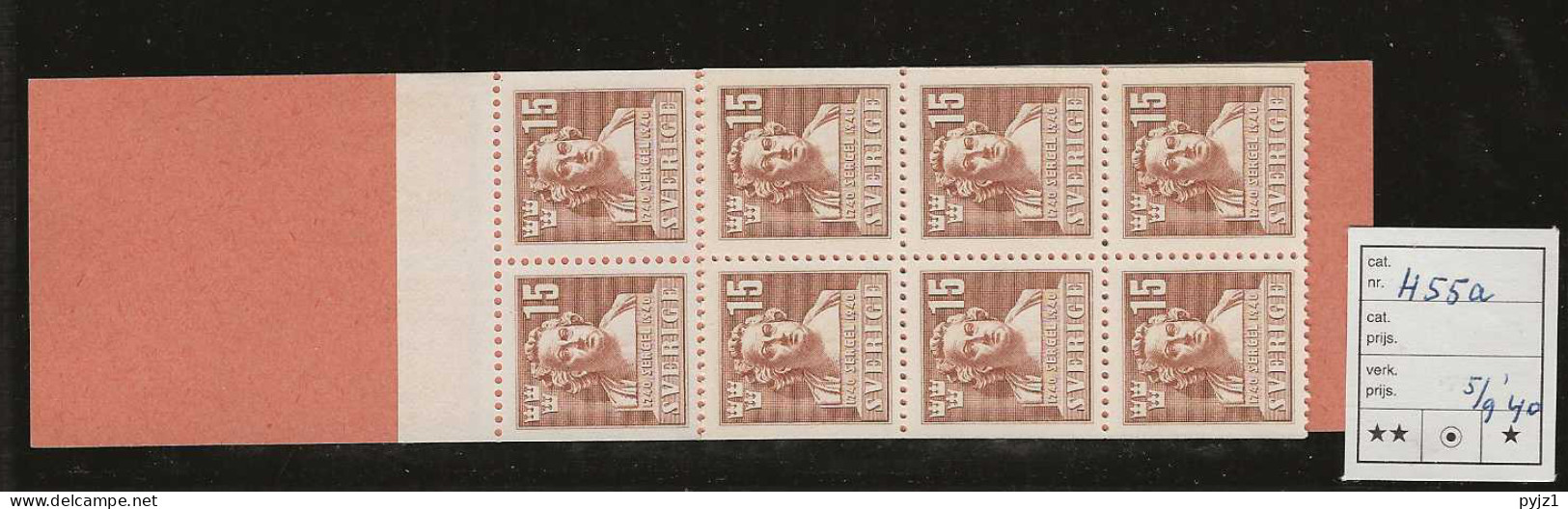 1940 MNH Sweden Booklet Facit H55a Postfris** - 1904-50