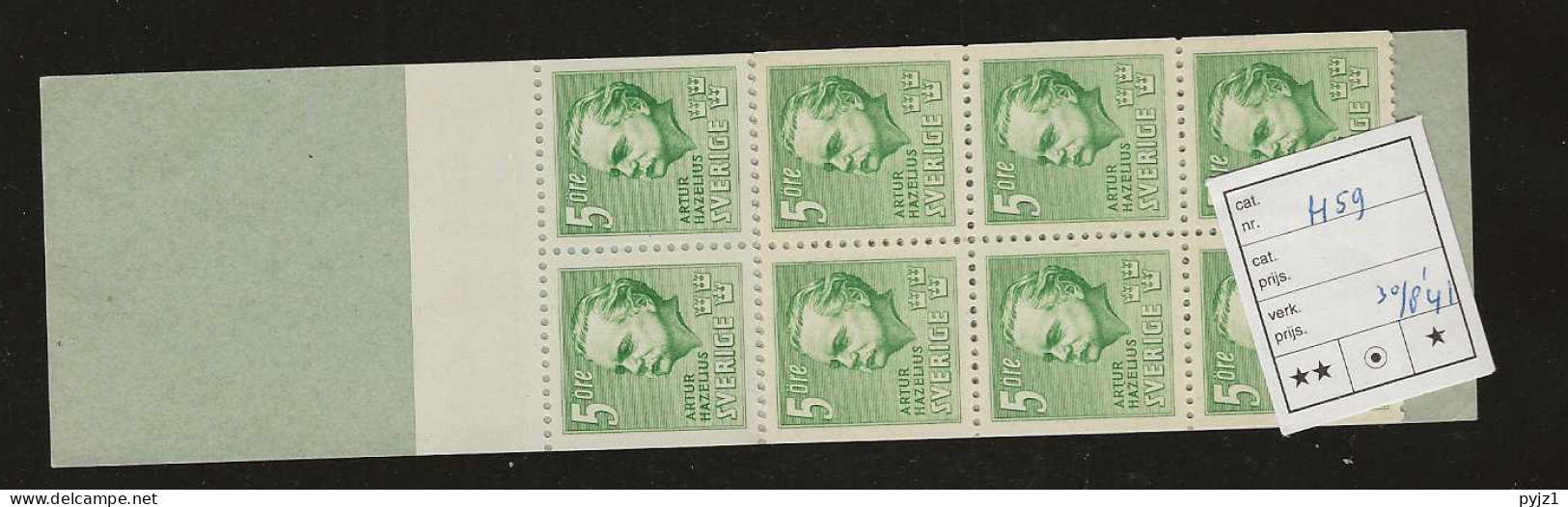 1941 MNH Sweden Booklet Facit H59 Postfris** - 1904-50