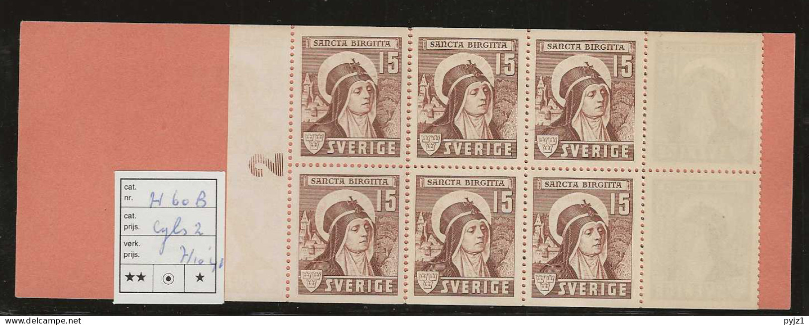 1941 MNH Sweden Booklet Facit H60B Postfris** - 1904-50