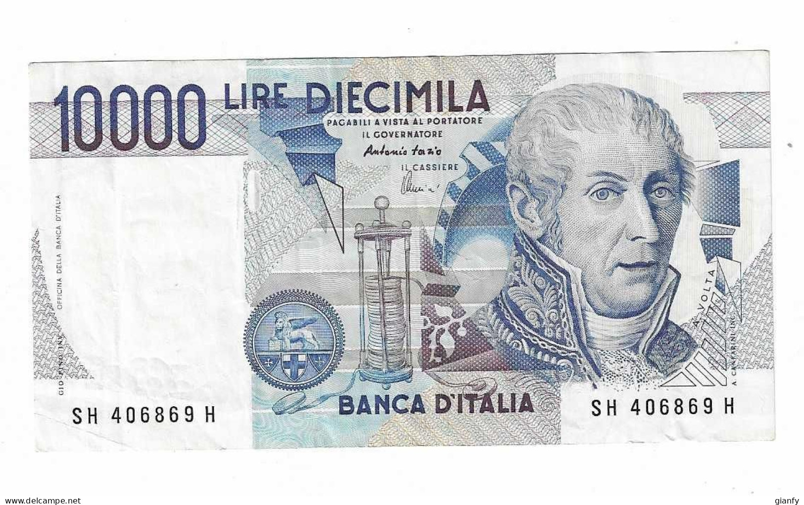 REPUBBLICA 10000 LIRE "ALESSANDRO VOLTA" 3.09.1984 SERIE H SPL - 10.000 Lire