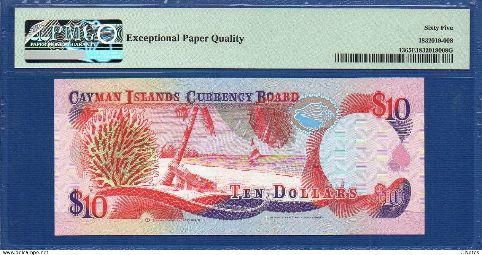 CAYMAN ISLANDS - P.13 –  10 Dollars 1991 UNC / PMG 65, S/n B/1 000312 LOW SERIAL NUMBER - Kaimaninseln