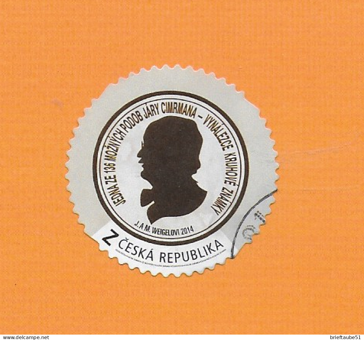 CZECH REPUBLIC 2014  Gestempelt°Used  MiNr. 829 "Runde Personalisierte Marke / Personalized Stamp 01" - Gebraucht