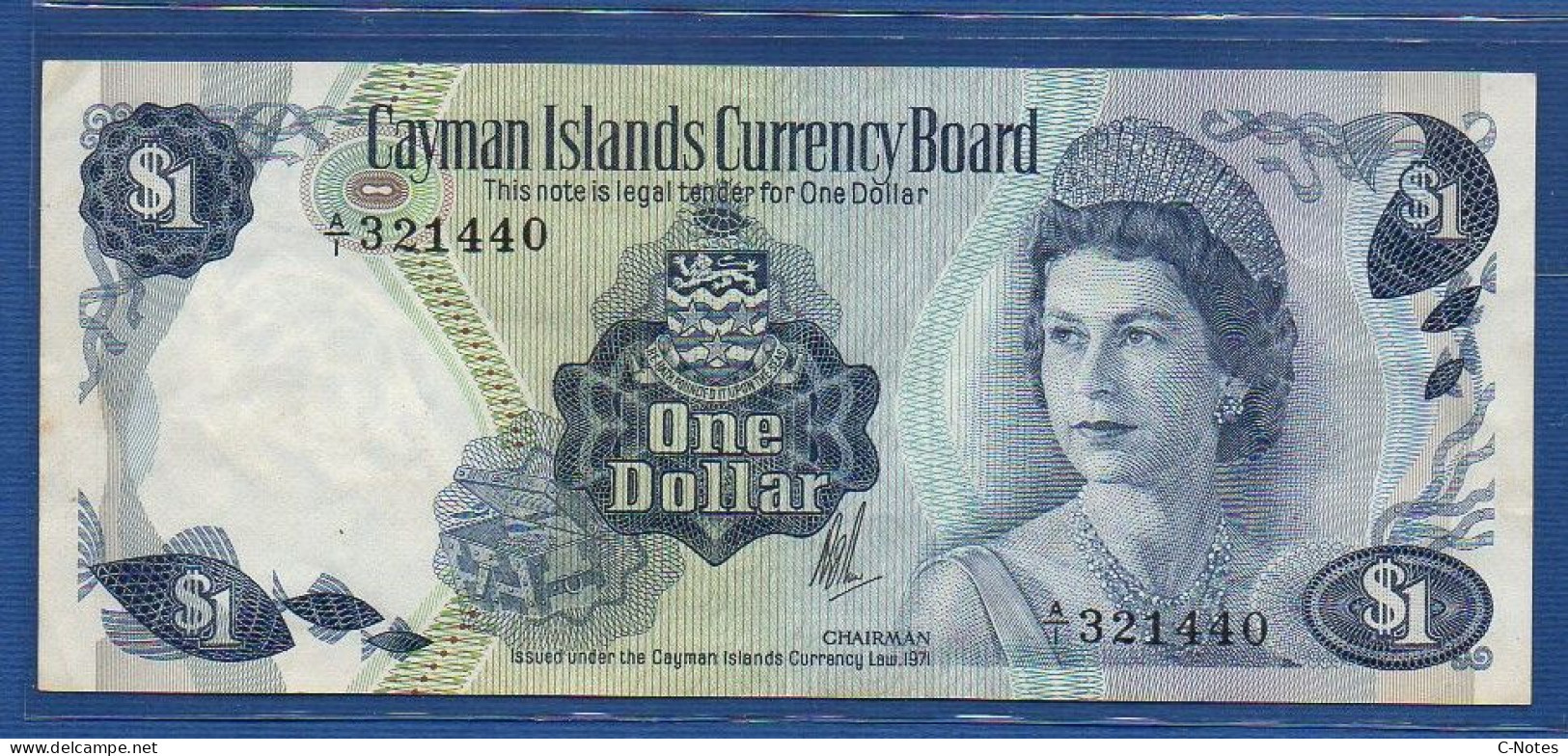 CAYMAN ISLANDS - P. 1a –  1 Dollar L.1971 VF+, S/n A/1 321440 - Kaaimaneilanden