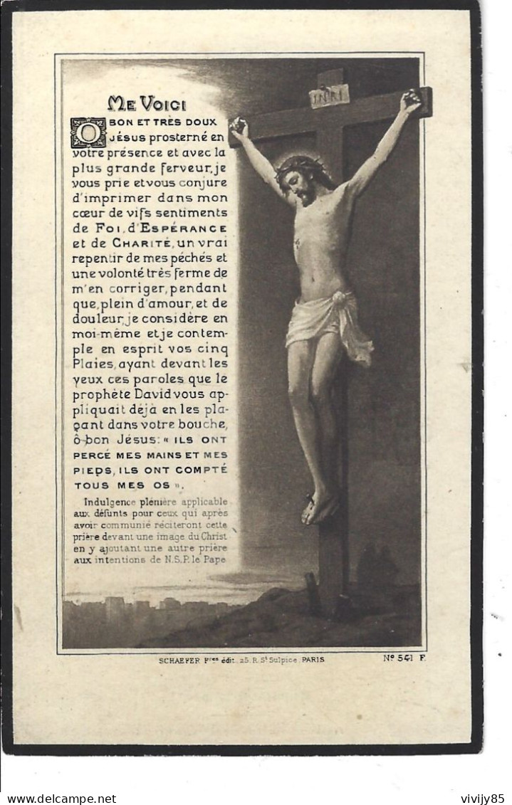 79 - POITIERS - T.Beau Faire Part De Décès Du Chanoine Eugène BRANDEAU Doyen Du Chapitre  Et Archiprêtre - Décès
