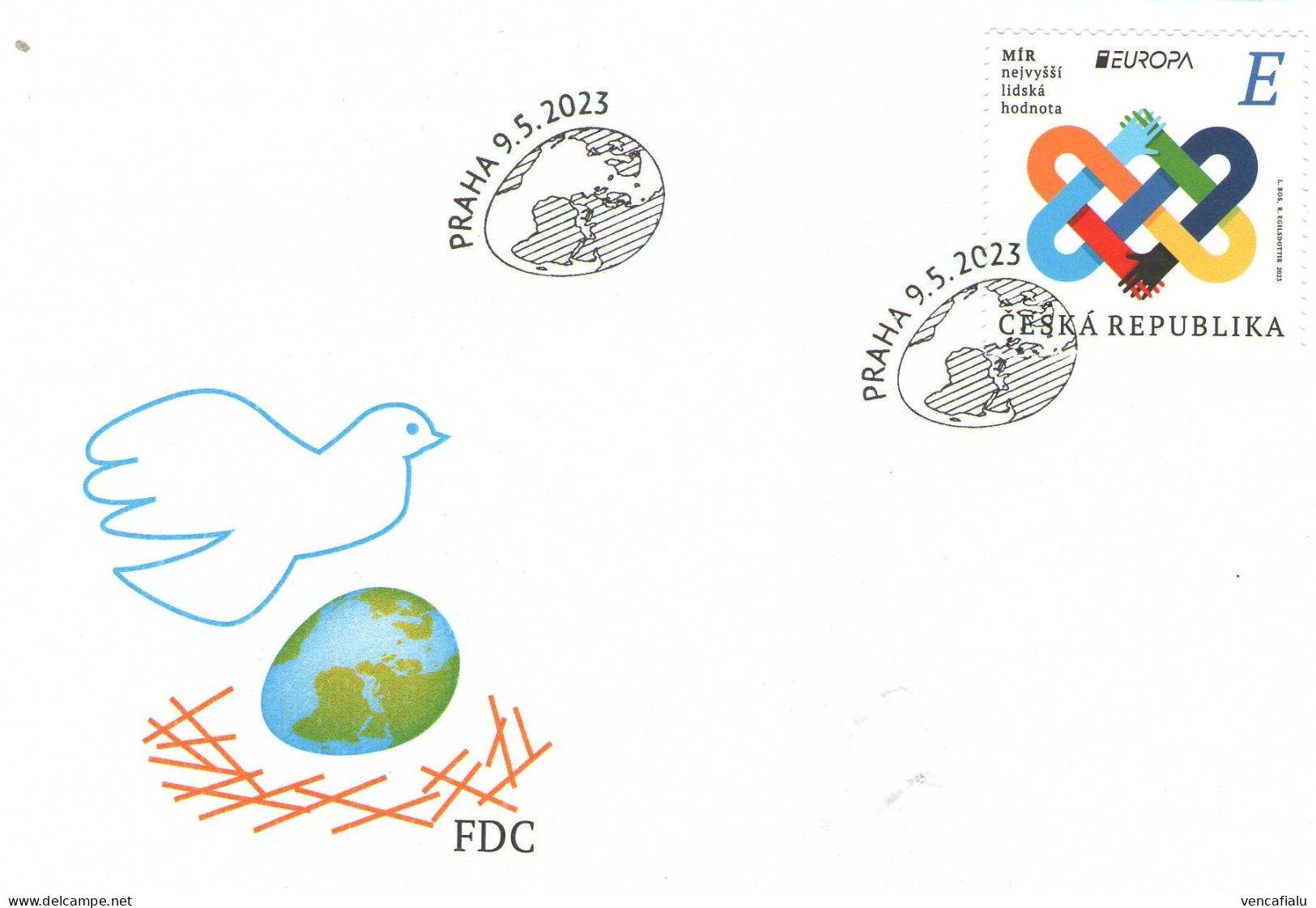Year 2023 - Peace, Europa CEPT - FDC