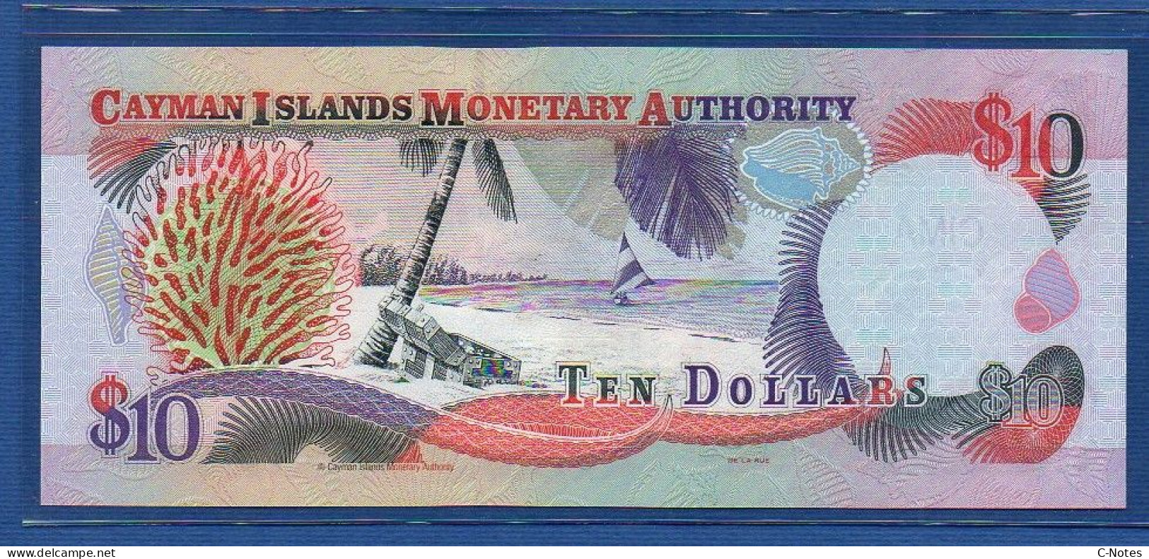 CAYMAN ISLANDS - P.28 –  10 Dollars 2001 UNC, S/n C/1 450830 - Kaaimaneilanden