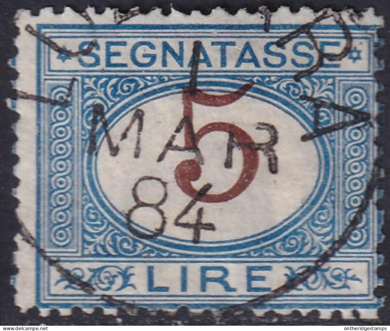 Italy 1874 Sc J17 Italia Sa S13 Postage Due Used Luzzara Cancel - Postage Due