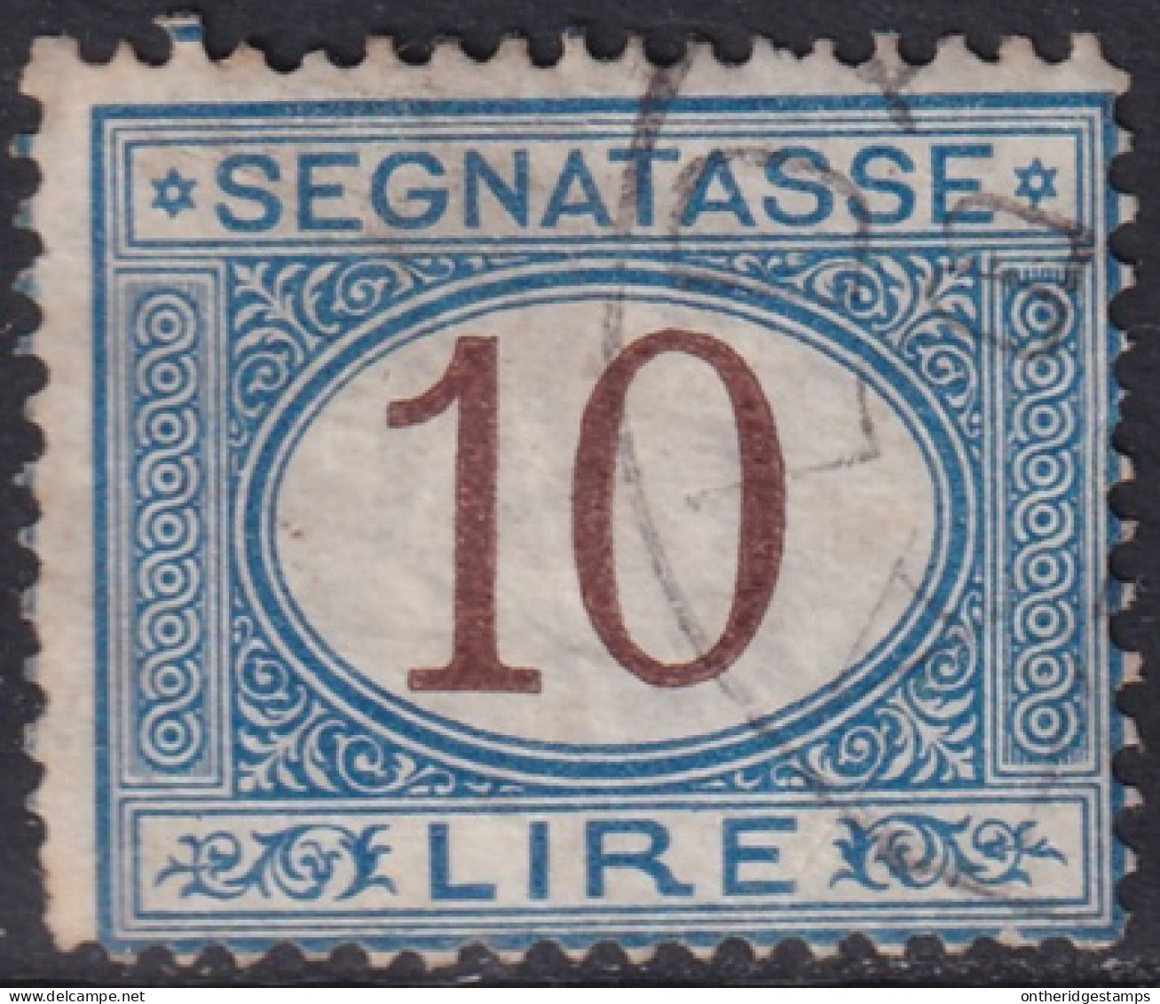 Italy 1874 Sc J19 Italia Sa S14 Postage Due Used Creases - Portomarken