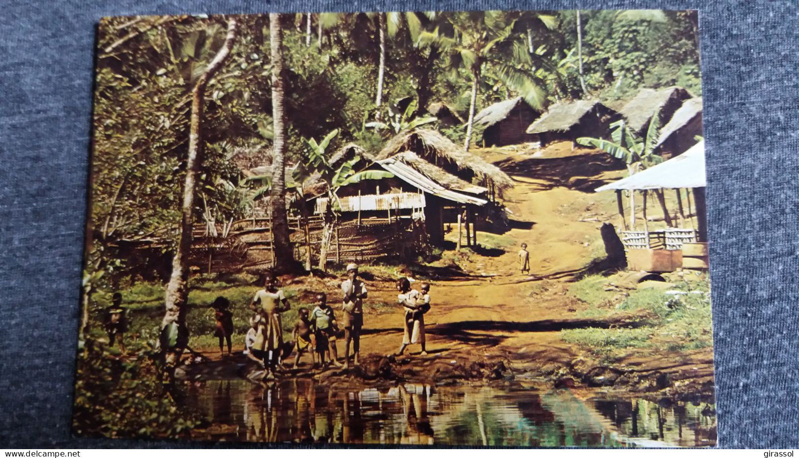 CPSM MAYOTTE VILLAGE DE LA GRANDE TERRE ED PIERRON 1985 ANIMATION CASES - Mayotte