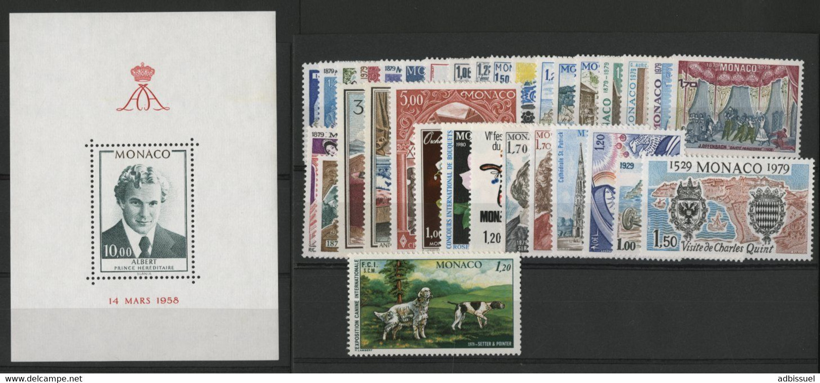 MONACO ANNEE COMPLETE 1979 COTE 88 € NEUFS ** (MNH) N° 1175 à 1208 Soit 34 Timbres. TB - Años Completos