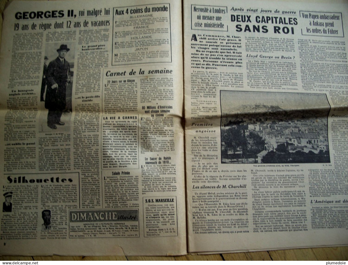 DIMANCHE ILLUSTRE . 4 MAI 1941. WW2 . LES ALLEMANDS A L ENTREE DES DARDANELLES E.O Journal Hebdomadaire OLD NEWSPAPER - Informaciones Generales