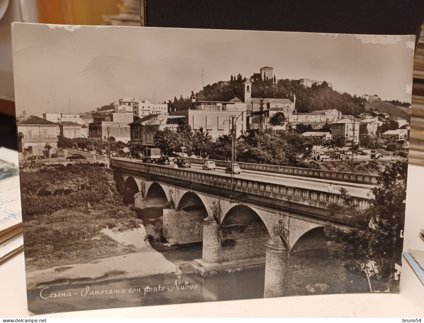 Cartolina Cesena Panorama Con Ponte Nuovo Anni 60 - Cesena