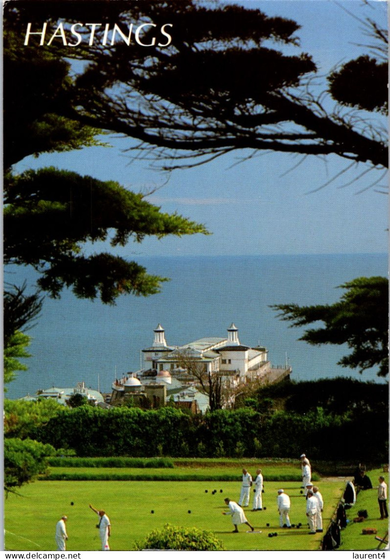 (3 Q 46) UK (posted To France With St John Ambulance Stamp) - Bowing Green & Pier In Hastings - Bowling